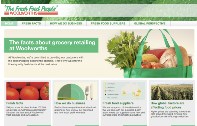Woolworths The Facts - Homepage