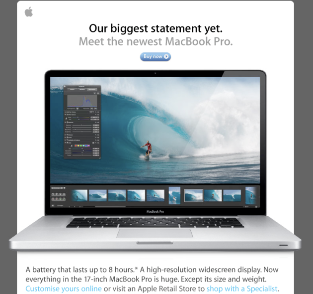 Apple MacBook email - 26 Feb 2009