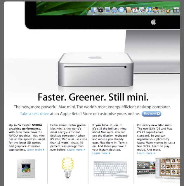 Apple MacMini email - 19 March 2009