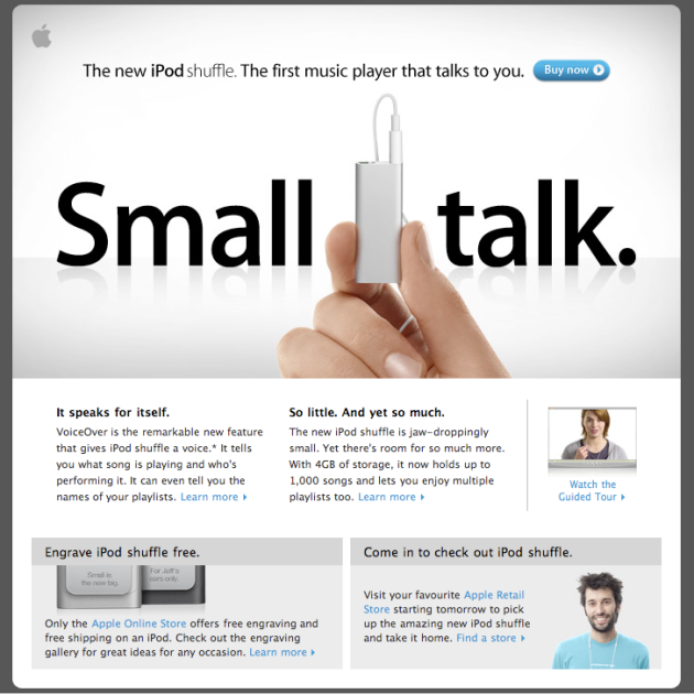 Apple iPod/Shuffle email - 13 March 2009